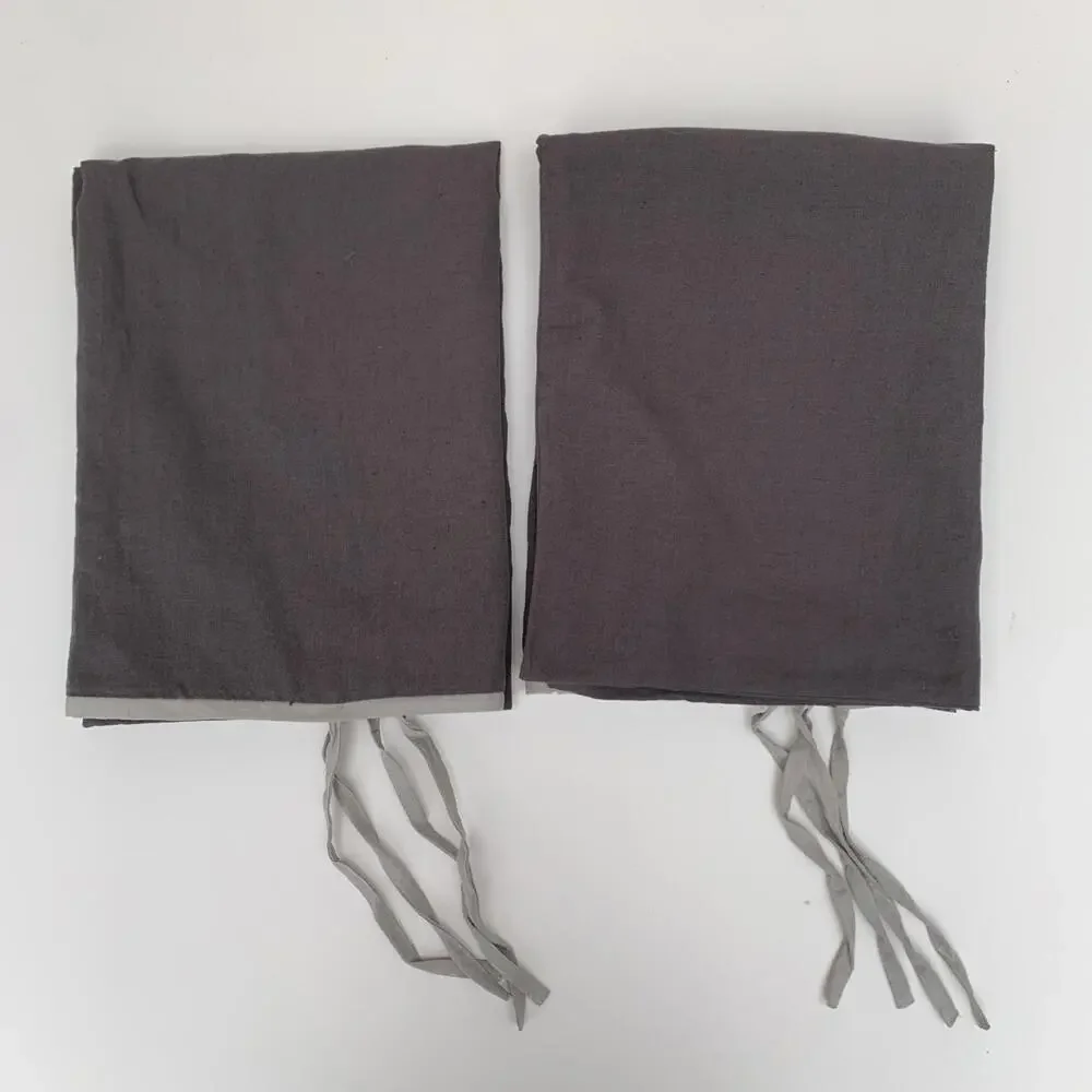 New No Box West Elm Pillow Shams Set of 2 Standard Brown Linen Cotton Coastal